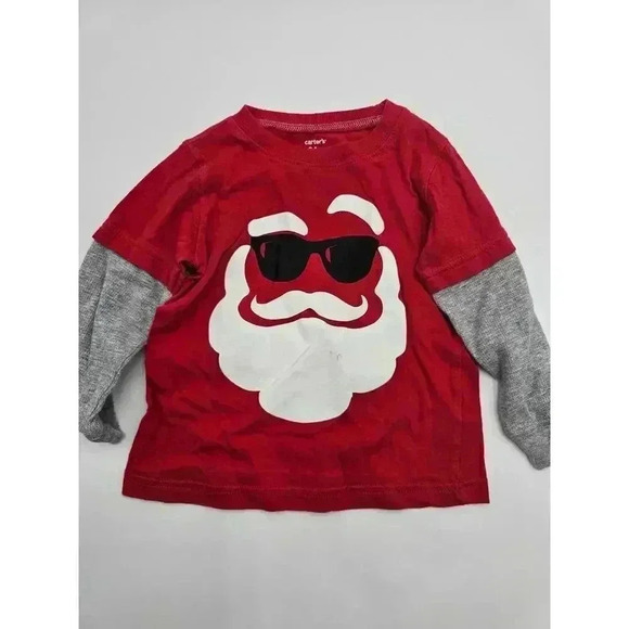 3 Carter's, Old Navy, Disney Boy's  24M/2T Holiday Christmas Long Sleeve Shirts - Picture 3 of 11